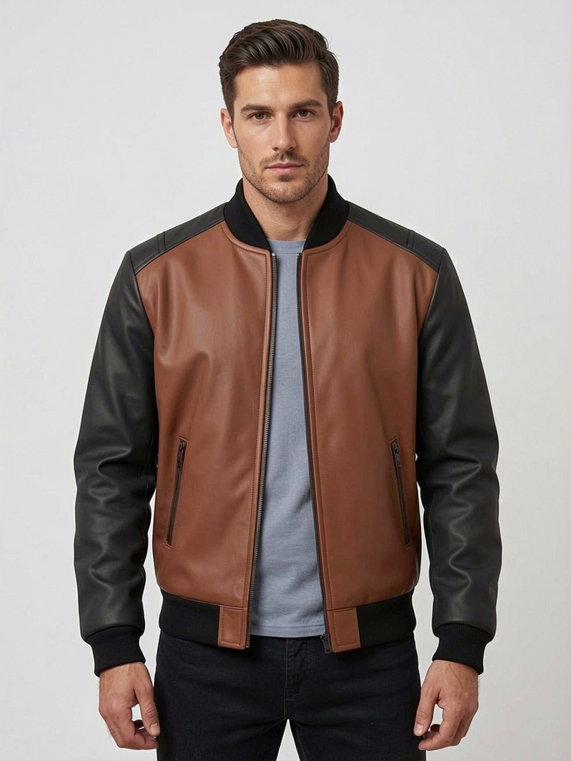 Men's Leather Bomber Jackets