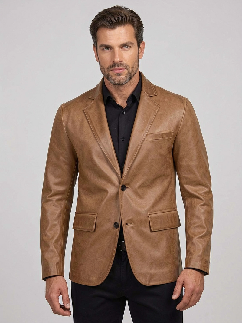 Men's Leather Blazers
