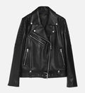 womens double stich leather biker jacket