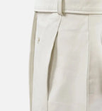 Women's Off White Leather Coat