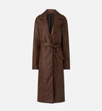 Women's 90s Vintage Leather Long Coat