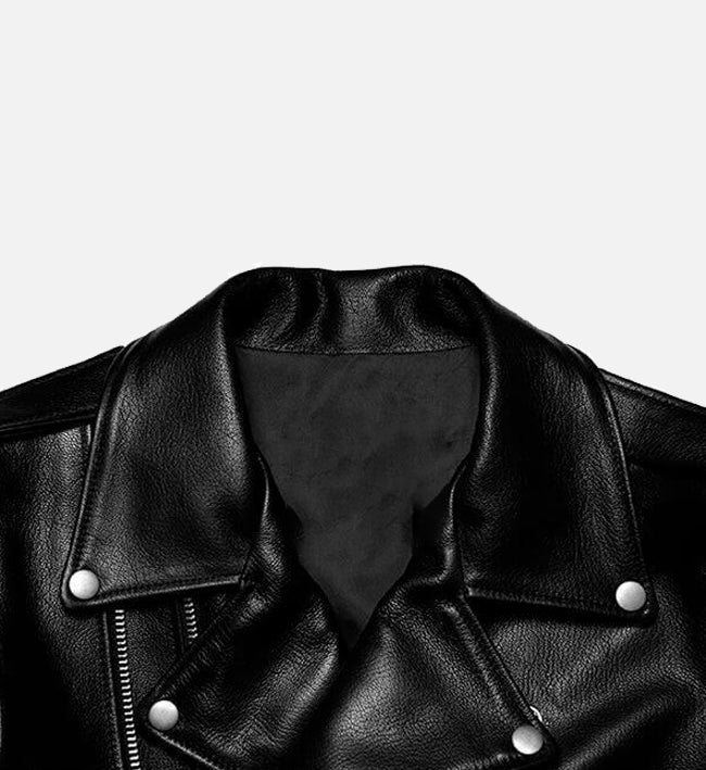 
womens biker leather double zipper jacket