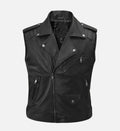 Men's Road Sovereign Black Leather Vest