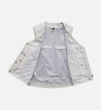 Women's Motorcycle White  Leather Vest
