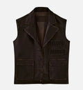 Men's Dark Brown Leather Vest