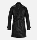 Men's 1970's Leather Trench Coat