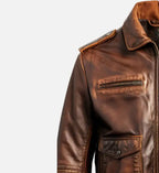 90s vintage bomber leather mens jacket