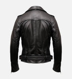 Men's Black Biker Genuine Leather Jacket

