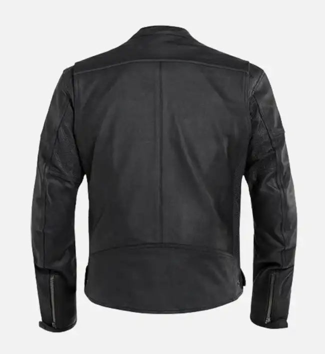 Black leather jacket for men

