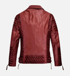 Men's Charles Burnt Red Leather Jacket
