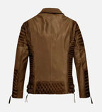 Men's Charles Burnt Tan Leather Jacket
