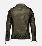 Men's Charles Burnt Olive Leather Jacket
