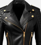 biker leather jacket black for women
