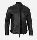 black cafe racer jacket for men
