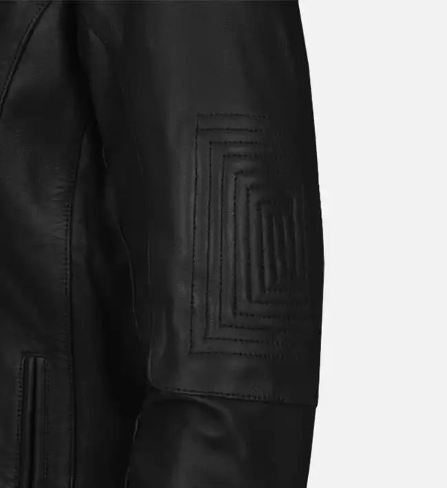 black cafe racer leather jacket for mens