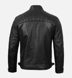 black cafe racer premium jacket for men
