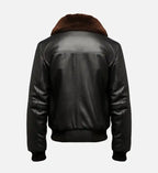black g1 aviator leather mens jacket
