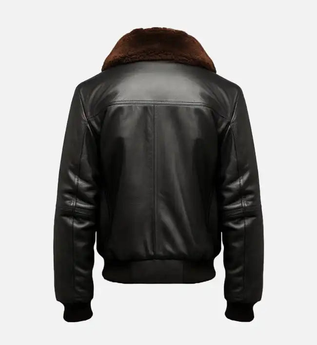 black g1 aviator leather mens jacket