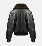 black leather g1 mens bomber jacket