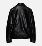 black trucker biker jacket for men