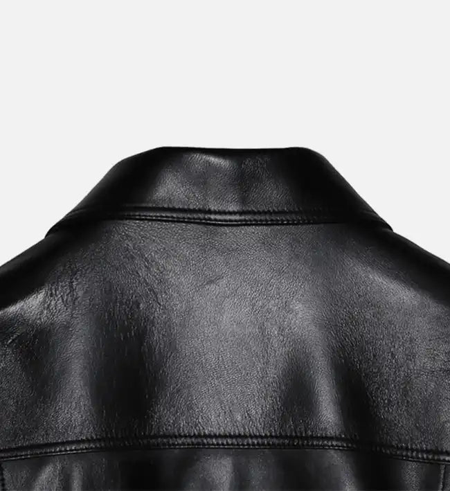 black trucker button jacket for women
