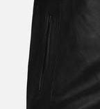 cafe racer black leather jacket for mens