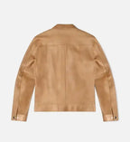 cafe racer tan leather jacket for men back