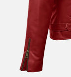 christmas red eather jacket for womens
