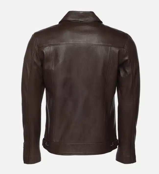 english brown leather jacket for men