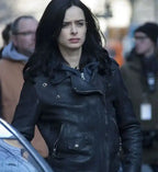 stylish jessica jones black leather jacket
