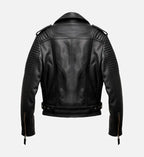 mens leather black biker jacket