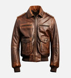 mens 90s vintage bomber leather jacket