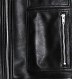 band collar biker leather jacket for men
