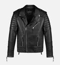 mens black classic biker leather jacket
