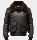 Men's Black G1 Aviator Leather Jacket
