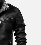 mens black oliver moto biker leather jacket