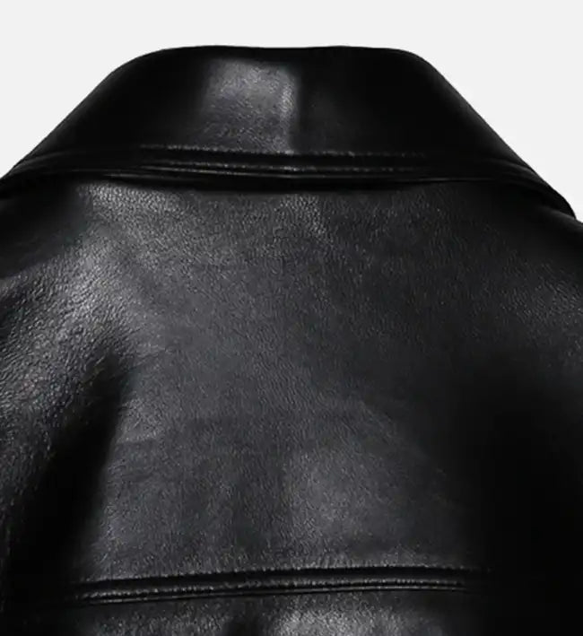 mens black trucker biker jacket