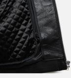 black biker leather jacket for men