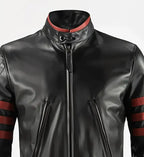 mens black wolverine leather jacket