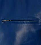 mens blue rich leather jacket