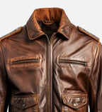 mens bomber jacket 90s vintage leather