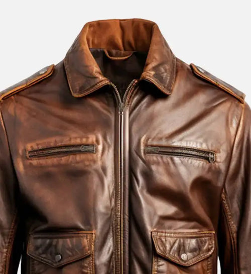 mens bomber jacket 90s vintage leather