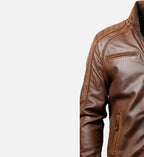 mens bomber jacket jordan brown leather