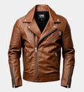 Men's Brown Biker Leather Jacket