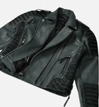 mens burnt charcoal charles leather jacket