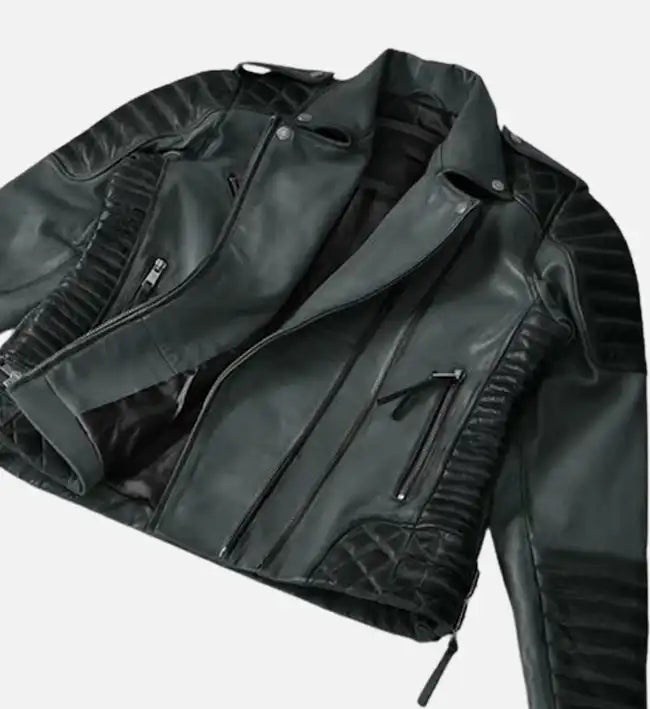 mens burnt charcoal charles leather jacket