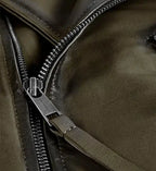 mens burnt olive charles leather jacket