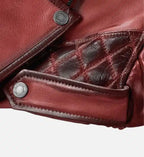 mens burnt red charles leather jacket