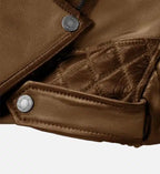 mens burnt tan charles leather jacket
