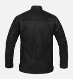 mens cafe racer black leather jacket